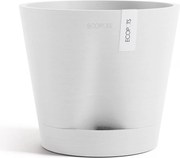Ecopots bloempot Venice 2 20- Rond - Pure White - Diameter 20,1 x H17,7 cm