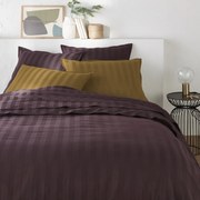 Dekbedovertrek in gewassen satijnkatoen, Victor, gestreept
