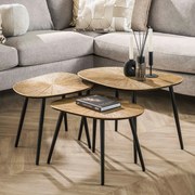 Salontafel Set Kiezelvorm Goud - 62 X 51cm.