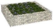 vidaXL Gabion plantenbak verhoogd 100x100x20 cm gegalvaniseerd staal