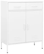 vidaXL Opbergkast 80x35x101,5 cm staal wit