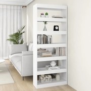 vidaXL Boekenkast/kamerscherm 80x30x198 cm spaanplaat wit