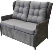 Ibiza premium 2-zits loungebank antraciet wicker