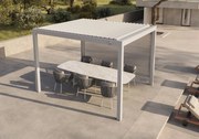 SUNS Luxe Gazebo overkapping manuele shutters camel sand
