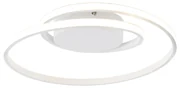Design plafonnière wit incl. LED 3-staps dimbaar - Krula Design rond Binnenverlichting Lamp