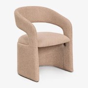 Jules Fauteuil Latte Bruin Dikke Chenille - Sklum