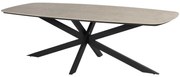 Prado dining tuintafel 240x105xH75 cm antraciet met keramisch deens ovaal blad Taste 4SO