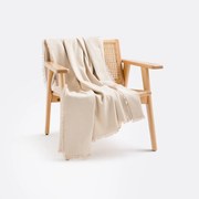 Plaid in katoen met franjes, Panama