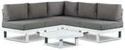 Hoek loungeset 5 personen Aluminium Wit Lifestyle Garden Furniture Lorenzo
