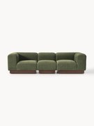 Modulaire bank Natalie (3-zits) van teddy-bouclé