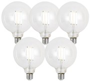 Set van 5 E27 dimbare LED lampen G125 helder 7W 806 lm 2700-6500K