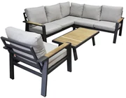 Lola hoek loungeset 5-delig aluminium antraciet