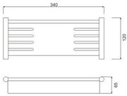 Best Design muur bad & douche opberghouder Ore 34x12cm