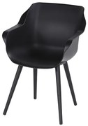 Hartman Sophie Studio dining armstoel - Carbon Black- Alu poot