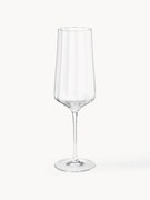 Kristallen champagneglazen Bernadotte met groefstructuur, 6 stuks