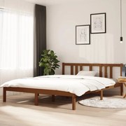 vidaXL Bedframe massief hout honingbruin 150x200 cm 5FT King Size