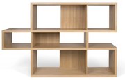 TemaHome London Lage Design Boekenkast Eiken-eiken - 156x34x100cm.