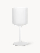 Mondgeblazen witte wijnglazen Ripple met groefreliëf, 2-delig