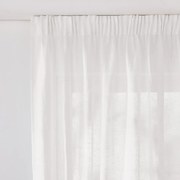 Linnen glasgordijn met gerimpelde bies en golf, ONEGA