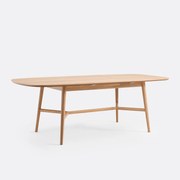 Uitschuifbare eettafel, eiken en fineer, 6 tot 8 couverts, YVAN