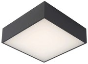 Lucide Roxane vierkante plafondlamp 24cm 12W antraciet