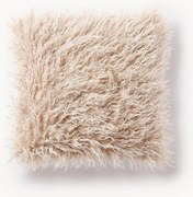 Pluizige kussenhoes van imitatievacht Morten, gekruld