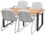 Taste by 4 Seasons Veneto tuinset 5-delig - Alto tuintafel 180x100 cm