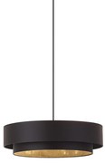Moderne hanglamp zwart 50cm 3-lichts - Drum Duo