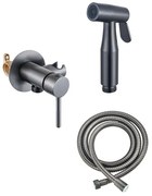 Fortifura Calvi Mengkraan Bidetset - handdouchehouder -100cm doucheslang - bidet handdouche - gunmetal SW1236932/SW1212633/SW970019