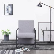 vidaXL Fauteuil stof lichtgrijs