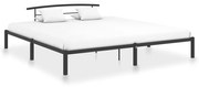 vidaXL Bedframe metaal zwart 180x200 cm