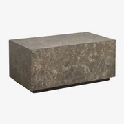 Rechthoekige Mdf Salontafel (90x50 Cm) Aria Bruin Marmer - Sklum