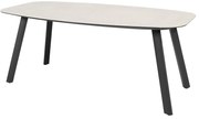 Taste by 4 Seasons Manolo tuintafel antraciet met geprint keramisch blad 180 x 95 cm Tuintafel beige weerbestendig