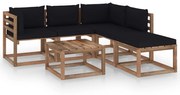 vidaXL 6-delige Loungeset pallet met kussens geïmpregneerd grenenhout