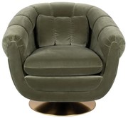 Dutchbone Member Draaibare Vintage Fauteuil Olijf