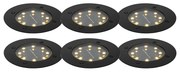 Set van 6 grondspots zwart incl. LED IP65 Solar - Terry