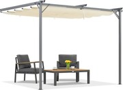 Terrasoverkapping Santana crème 3x3m Tuinpunt