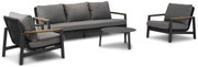 Stoel en Bank Loungeset 5 personen Aluminium/Rope Grijs  Coco Ralph/Rimini