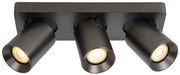 Lucide Nigel plafondlamp 3x 5W gunmetal