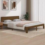 vidaXL Bedframe massief grenenhout honingbruin 160x200 cm