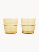 Mondgeblazen waterglazen Boya, 2 stuks