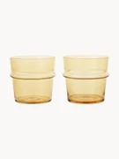 Mondgeblazen waterglazen Boya, 2 stuks