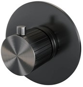 Brauer Stripe inbouwthermostaat gunmetal geborsteld PVD
