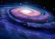 Foto Spiral galaxy, illustration of Milky Way, alex-mit