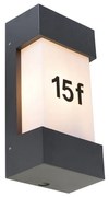 Buiten wandlamp donkergrijs IP54 met schemersensor - Tide