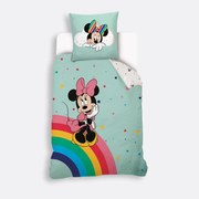 Bedset in katoen, Minnie regenboog
