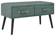 vidaXL Salontafel 80x40x46 cm kunstleer zeegroen