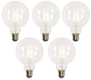 Set van 5 Smart E27 LED lamp G95 4,5W 470 lm 1800-4000K