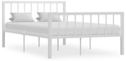 vidaXL Bedframe metaal wit 120x200 cm