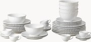 Serviesset Pearl met parelrand, 36-delig